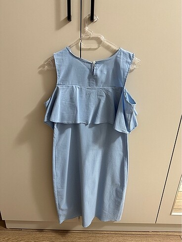 Mavi Kısa Elbise - Görsel 4
