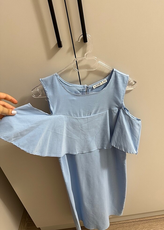 Mavi Kısa Elbise - Görsel 2