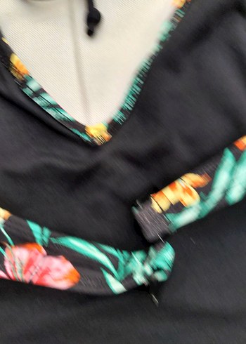 Çiçek Desenli Drapeli Uzun Mayokini - Görsel 5