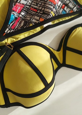 Sarı Fermuarlı Mini Bikini - Reflections - Görsel 3