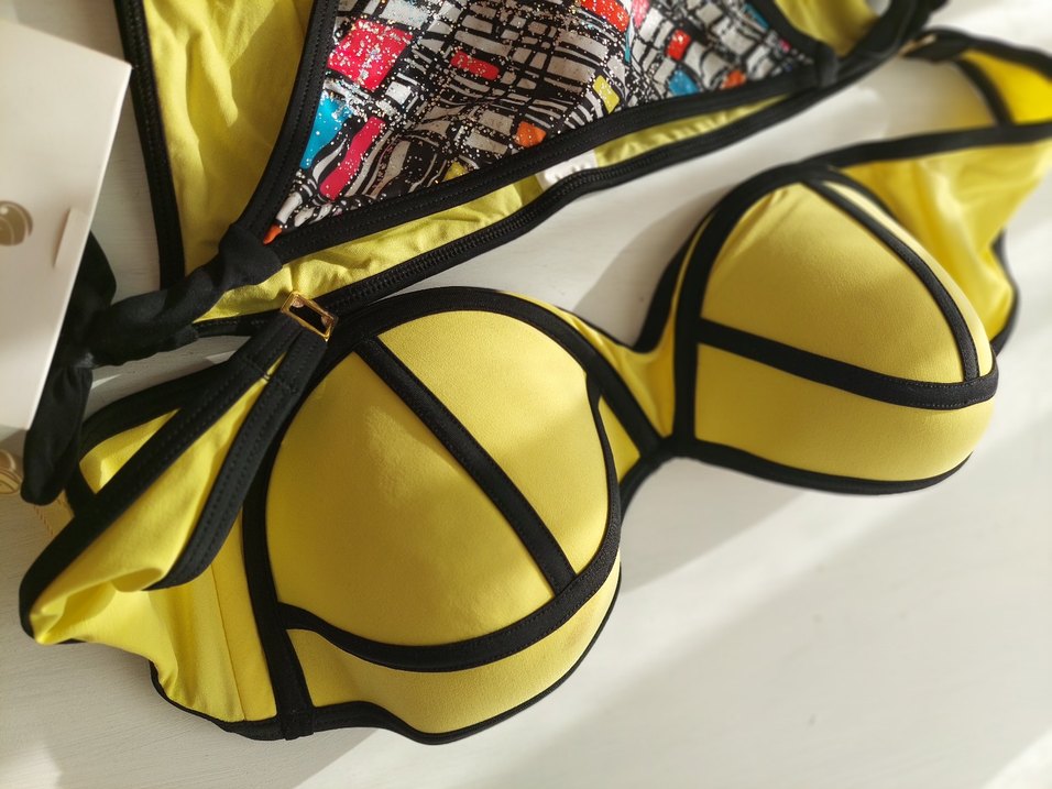 Sarı Fermuarlı Mini Bikini - Reflections - Görsel 3