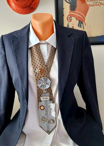 Kahverengi tasarim Bohem Erkek Kravat - Görsel 4