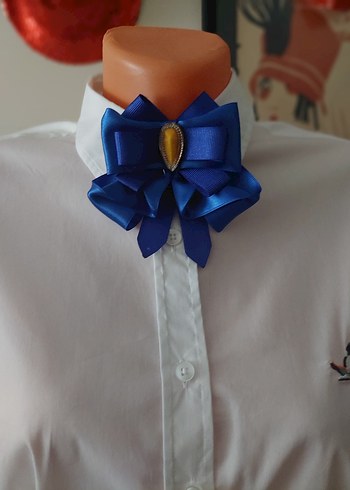 İş için Mavi Fiyonk Broş - Görsel 4