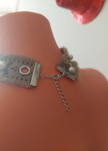 Kahve Desenli Boncuklu Kadın Kolye ve bileklik set - Görsel 4