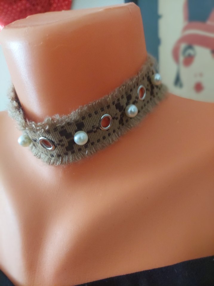 Kahve Desenli Boncuklu Kadın Kolye ve bileklik set - Görsel 3