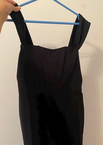 Milla /Straplez Siyah Midi Kalem Elbise - Görsel 4