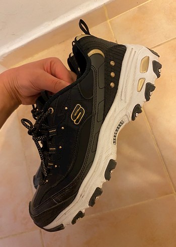 Skechers  orijinal Siyah Yılan Desenli Platform Spor Ayakkabı - Görsel 2