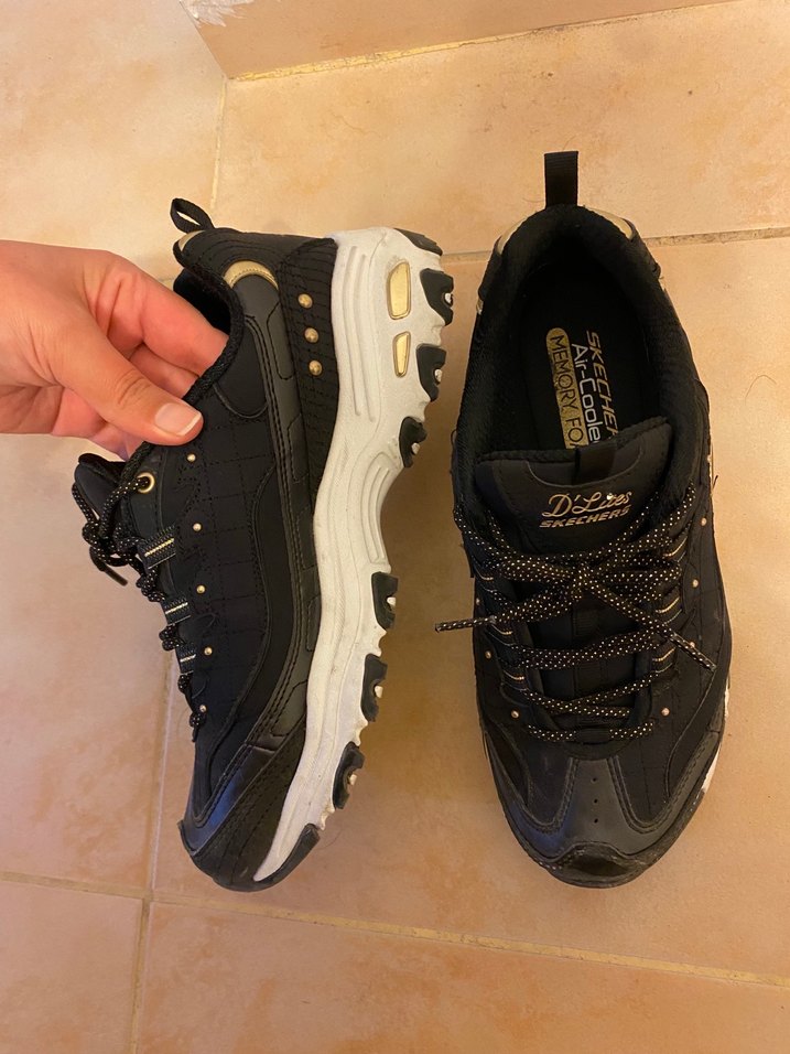 Skechers  orijinal Siyah Yılan Desenli Platform Spor Ayakkabı - Görsel 3