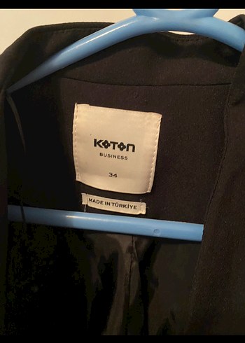Koton Blazer Ceket /Siyah Düğmeli Kadın Blazer Ceket - Görsel 5