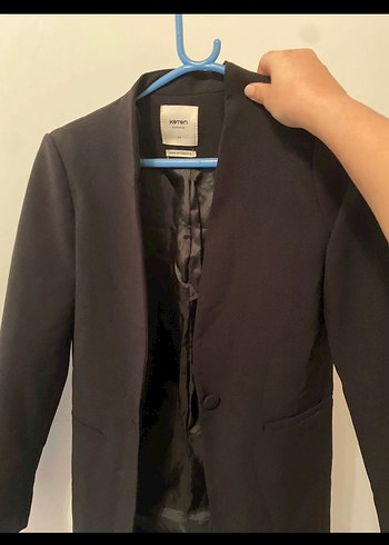 Koton Blazer Ceket /Siyah Düğmeli Kadın Blazer Ceket - Görsel 4