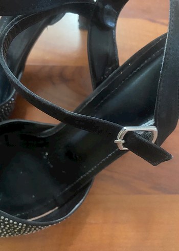 Zara / ayakkabı Parlak Siyah taşlı Topuklu Kadın Ayakkabı - Görsel 9