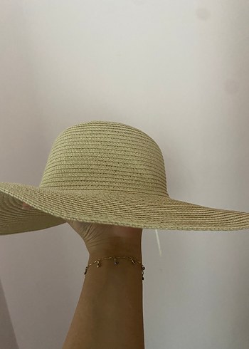 Bej Büyük Kenarlı Bohem Kadın Şapka - Görsel 8