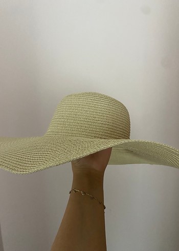 Bej Büyük Kenarlı Bohem Kadın Şapka - Görsel 5