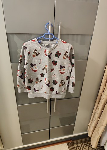 Yeni yıl desenli çocuk swaeahirt 4/5 yas - Görsel 2