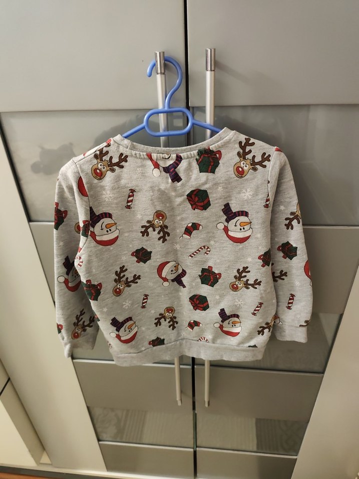 Yeni yıl desenli çocuk swaeahirt 4/5 yas - Görsel 3