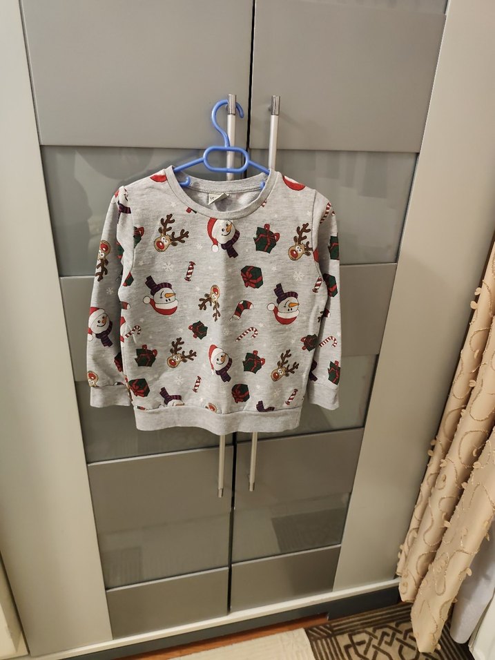 Yeni yıl desenli çocuk swaeahirt 4/5 yas - Görsel 2