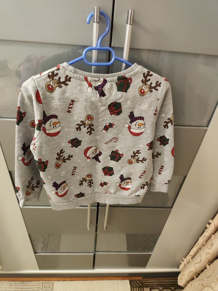 Yeni yıl desenli çocuk swaeahirt 4/5 yas - Görsel 4