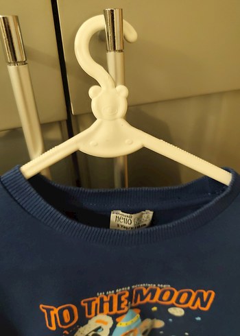 Erkek Çocuk Mavi Baskılı Sweatshirt - Görsel 4