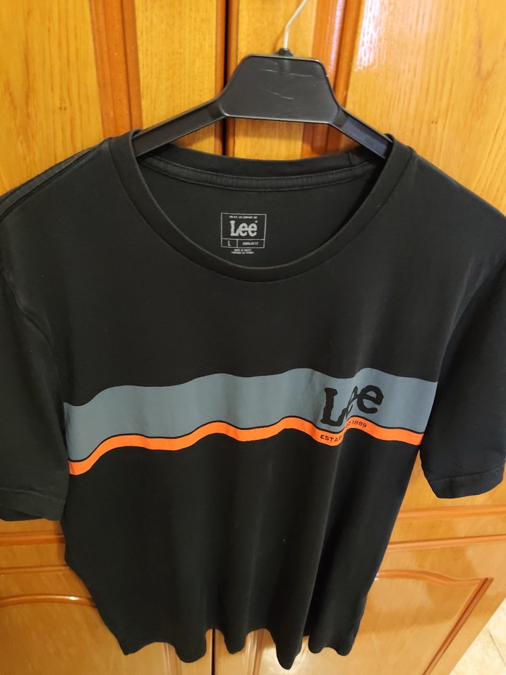 Lee Siyah Baskılı Erkek Tişört Large beden - Görsel 3