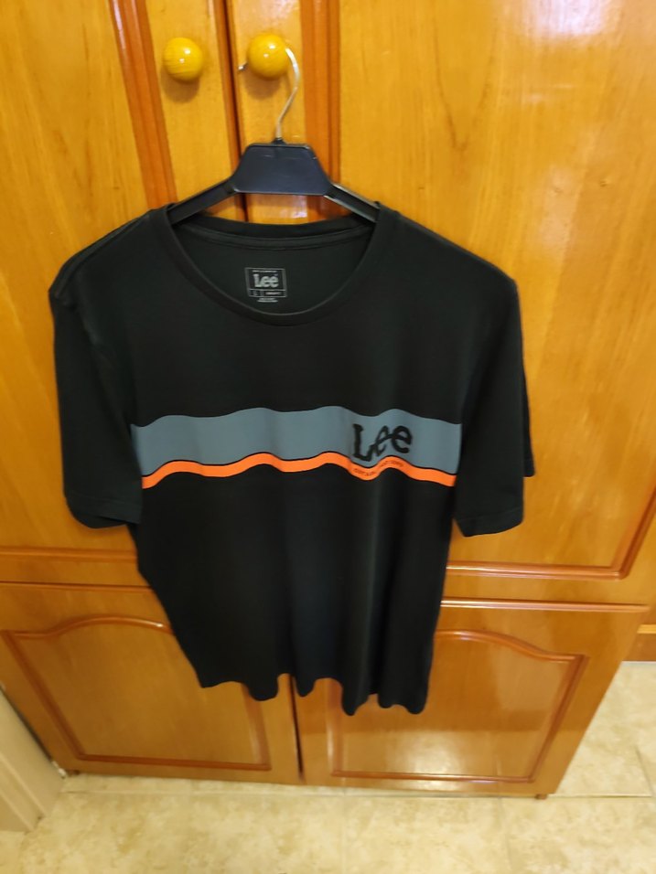 Lee Siyah Baskılı Erkek Tişört Large beden - Görsel 2