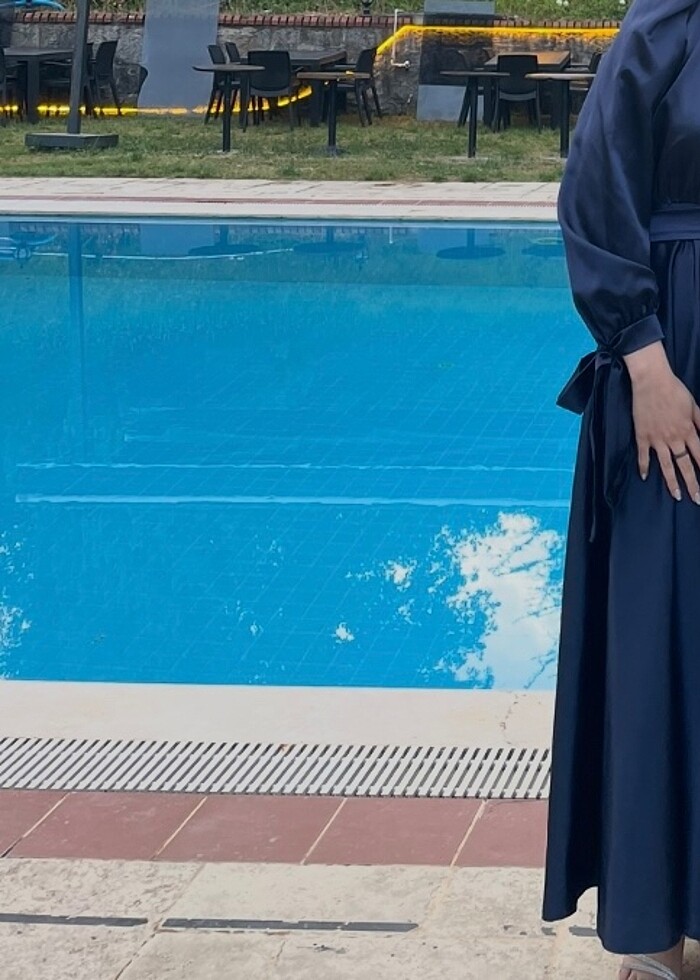 saten lacivert tesettür #abiye #mezuniyet #balo - Görsel 3