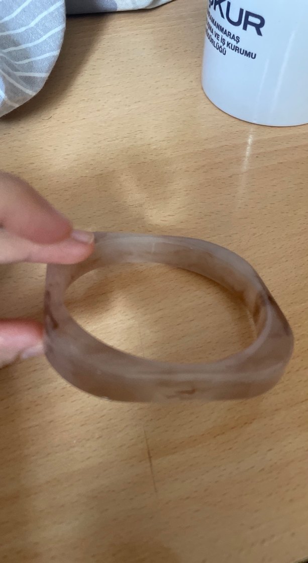 Bej Şeffaf Kadın Bileklik Reçine - Görsel 3