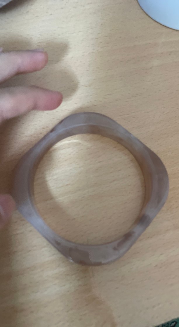 Bej Şeffaf Kadın Bileklik Reçine - Görsel 4