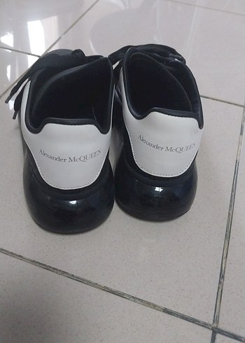 Siyah Beyaz Bağcıklı Erkek Spor Ayakkabı replika - Görsel 2