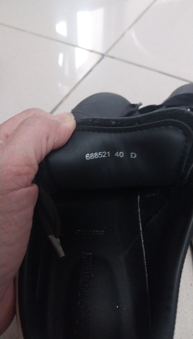 Siyah Beyaz Bağcıklı Erkek Spor Ayakkabı replika - Görsel 5