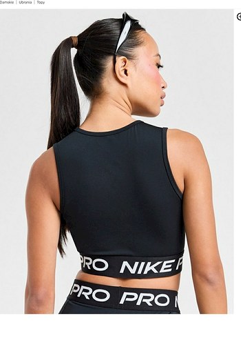 Nike Siyah Yüksek Yaka Kolsuz Crop Top - Görsel 2