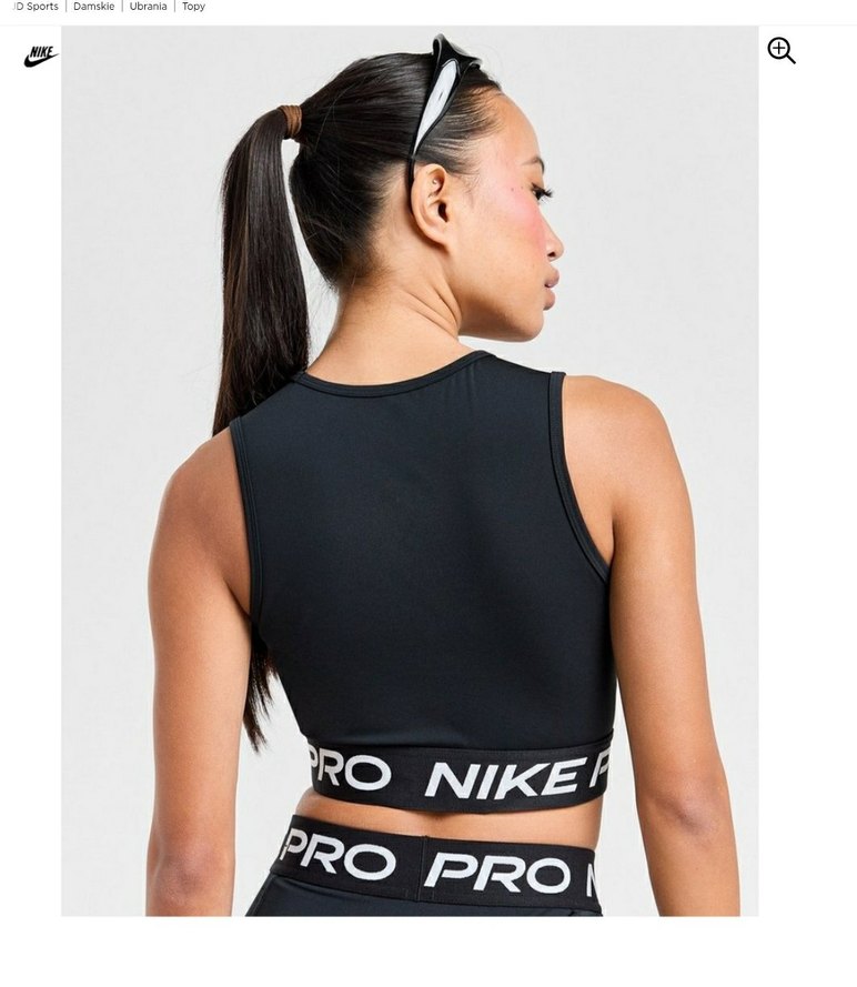 Nike Siyah Yüksek Yaka Kolsuz Crop Top - Görsel 2