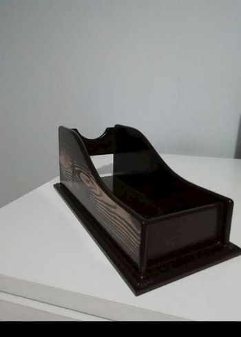 Koyu Kahverengi Ahşap Şişe Tutucu - Görsel 4