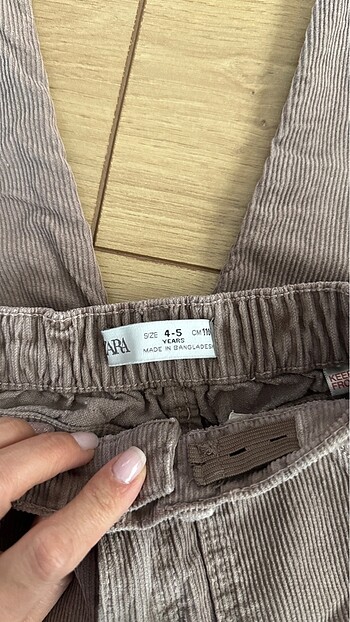 5 Yaş Beden Zara kadife pantolon