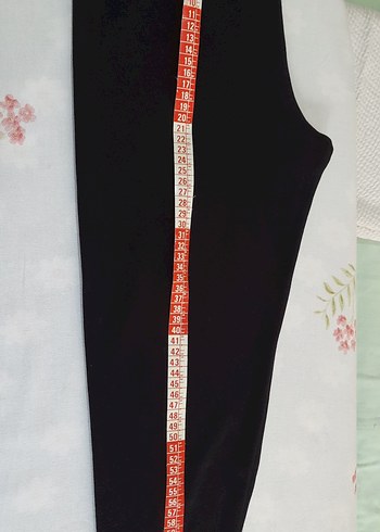 Kadın Siyah tayt Velcro Detaylı - Görsel 4