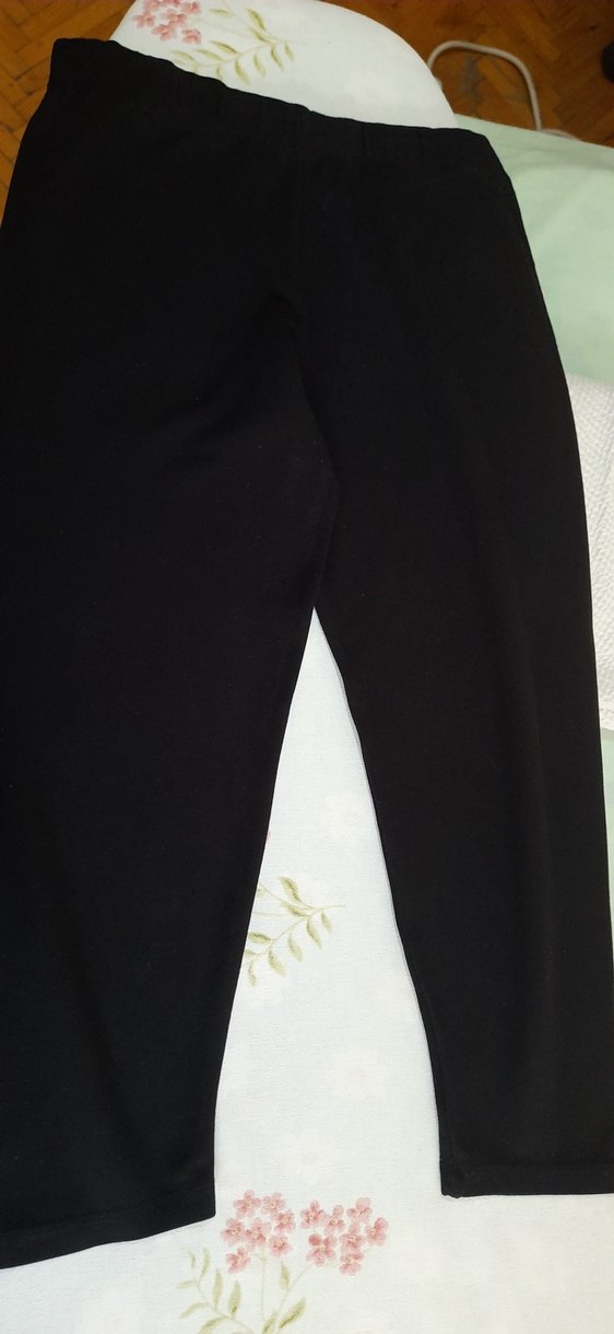 Kadın Siyah  tayt Velcro Detaylı - Görsel 2