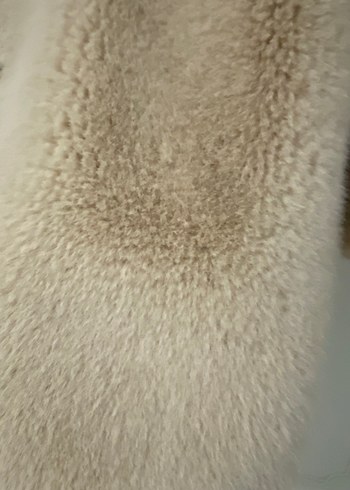 Zara Bej Midi Boy Kadın Suni Kürk Palto - Görsel 4