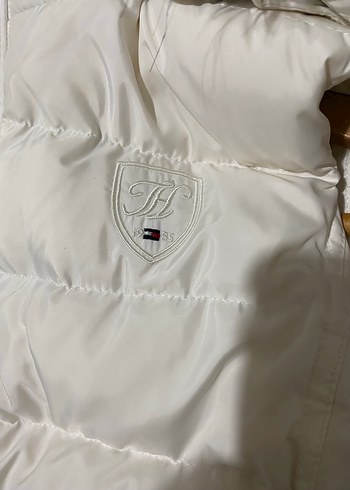 Tommy hilfiger Beyaz Kürklü Kadın Puff Yelek - Görsel 5
