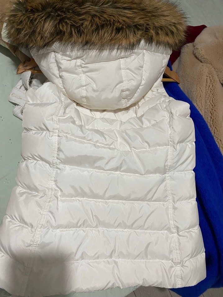 Tommy hilfiger Beyaz Kürklü Kadın Puff Yelek - Görsel 4