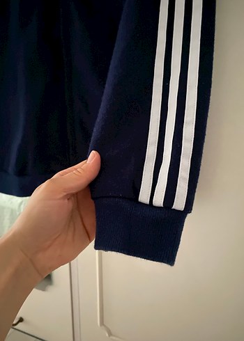 Lacivert Fermuarlı Adidas Spor Ceket - Görsel 4