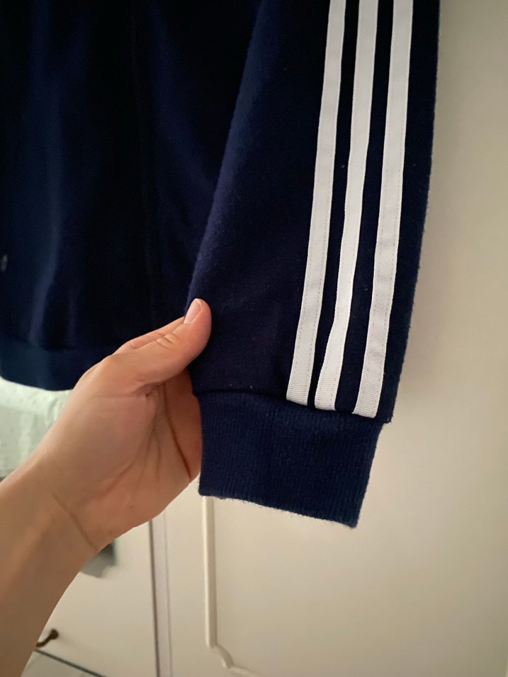 Lacivert Fermuarlı Adidas Spor Ceket - Görsel 4