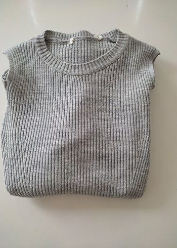 Gri Kadın Triko Midi Elbise - Görsel 9