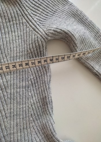 Gri Kadın Triko Midi Elbise - Görsel 5