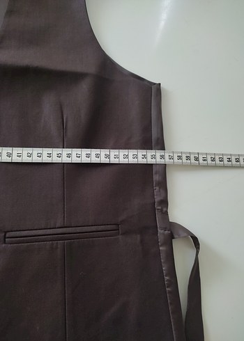 Düğmeli Kahverengi Erkek Yelek - Görsel 4