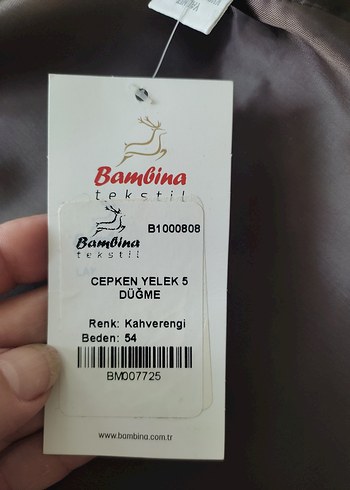 Düğmeli Kahverengi Erkek Yelek - Görsel 3