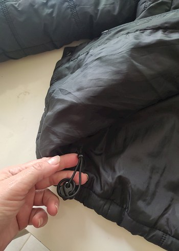 Düğmeli Siyah Kadın Kışlık Mont M BEDEN - Görsel 3