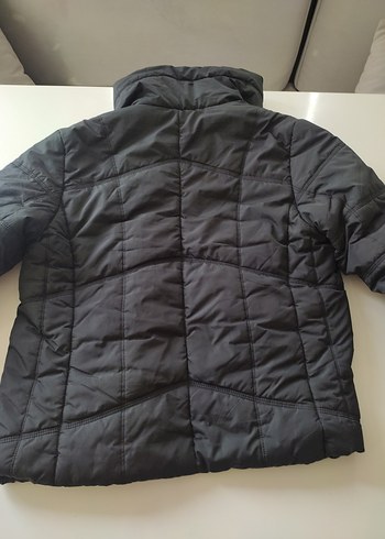 Düğmeli Siyah Kadın Kışlık Mont M BEDEN - Görsel 4