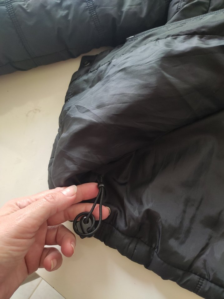 Düğmeli Siyah Kadın Kışlık Mont M BEDEN - Görsel 3