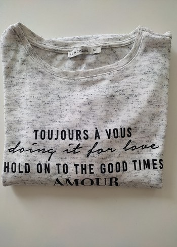 Gri Pamuklu Fakir Kol sweatshirt - Görsel 6