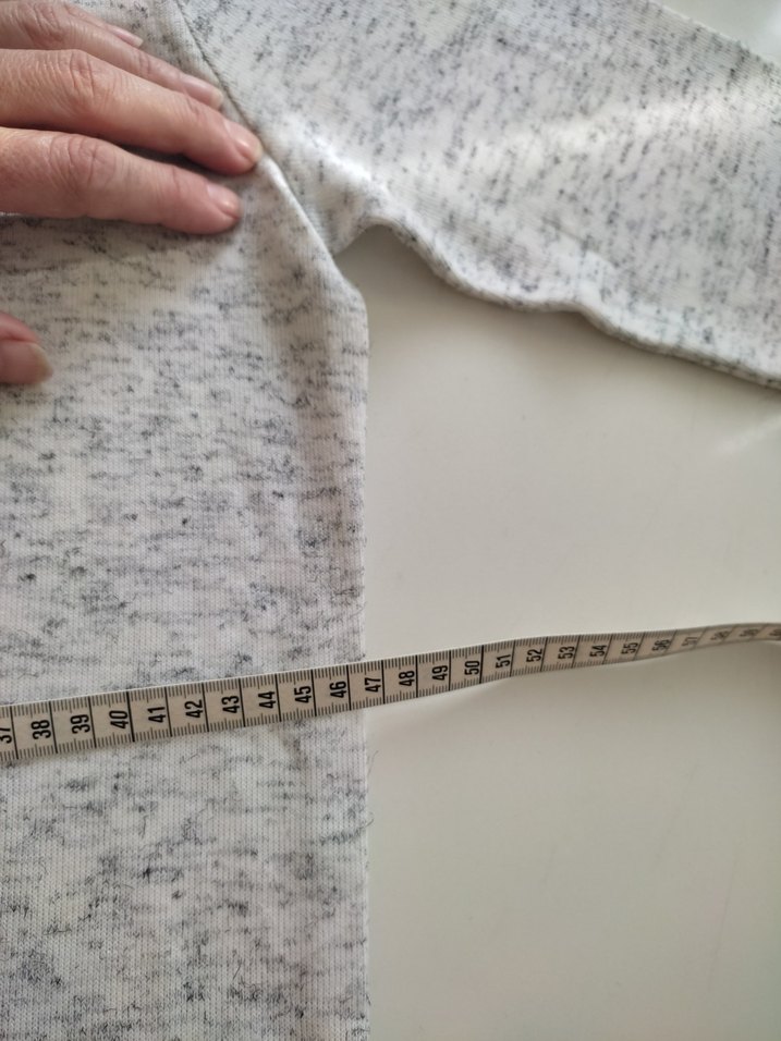 Gri Pamuklu Fakir Kol sweatshirt - Görsel 4