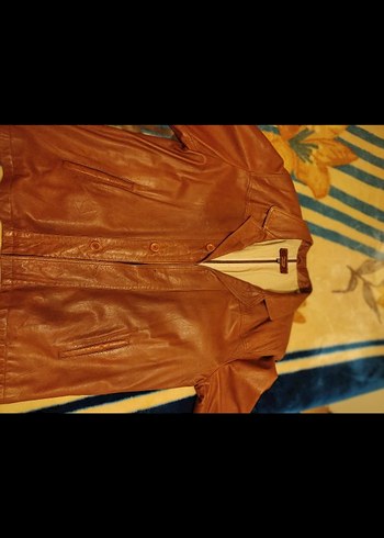 BÜYÜK BEDEN ERKEK DERİ KABAN - Görsel 3